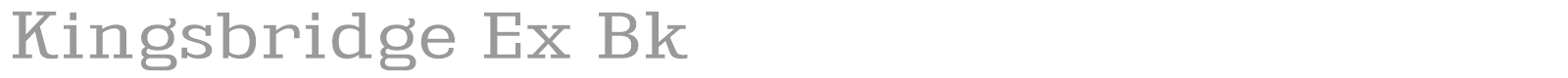 Kingsbridge font preview